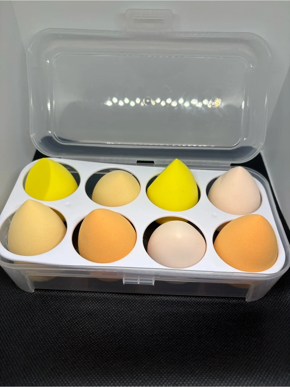 Multi-Color Makeup Sponge Set - Yellow, Peach, Beige